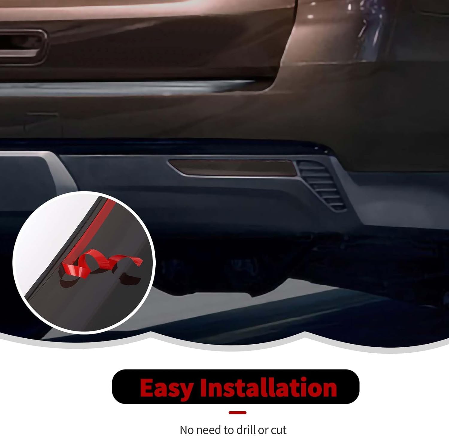RT-TCZ Smoked Black Rear Fog Light Lamp Trim Cover Decoration Exterior Accessories Compatible with Chevy Suburban SUV 2020-2023,for GMC Yukon 2021-2023,for Chevrolet Tahoe 2021-2023
