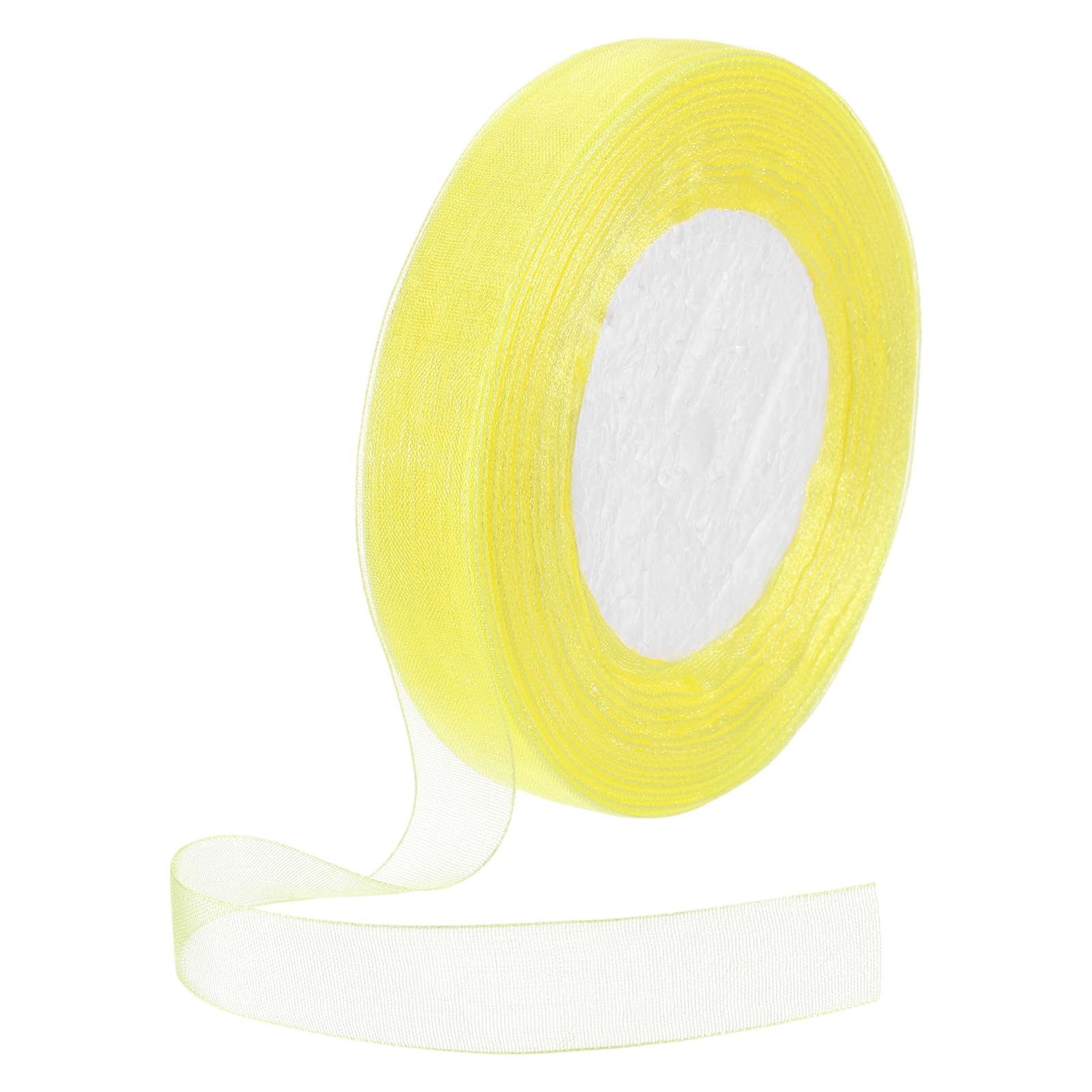 Yellow Shimmer Ribbons Snapklik.com : 50 Yards Organza Ribbon 1/2 Inch Yellow Chiffon Ribbon ...
