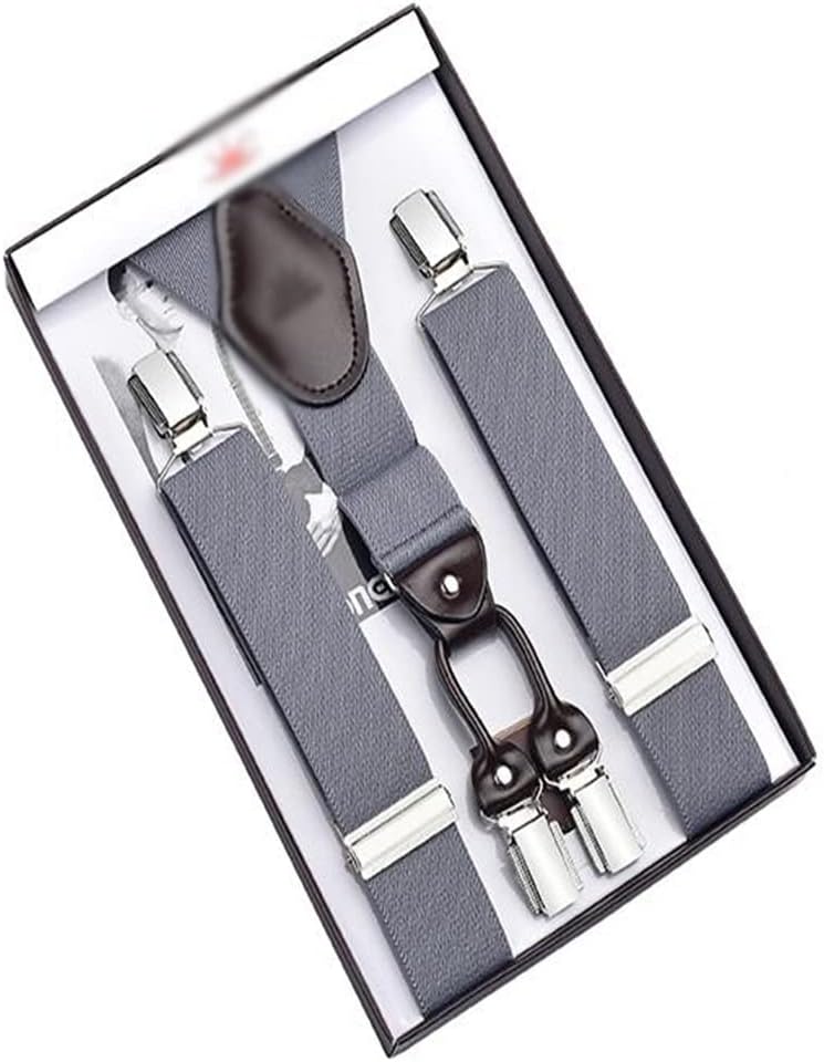 Strap Men's Clip Suspenders Retro Y-type Trousers Shirts Wedding Groomsmen Group Elastic Straps