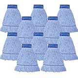 Gejoy 10 Pack 24oz Mop Head Replacement Commercial Cleaning Mop Head Wet String Heavy Duty Cotton Industrial Mophead for Floor Cleaning