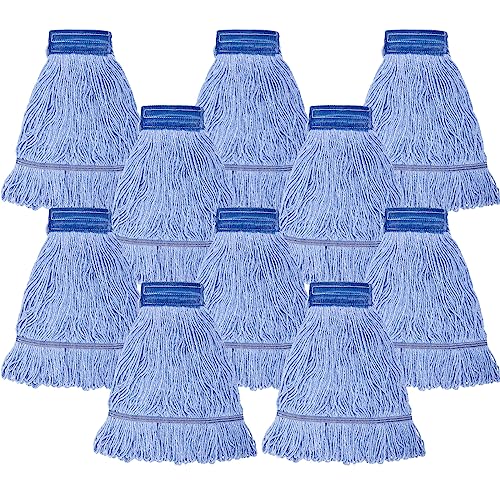 Image of Gejoy 10 Pack 24oz Mop Head Replacement Commercial Cleaning Mop Head Wet String Heavy Duty Cotton Industrial Mophead for Floor Cleaning