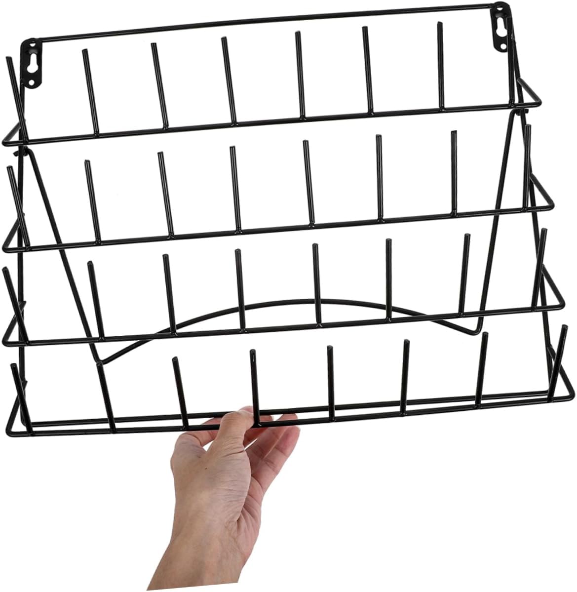 PRETYZOOM 2Pcs Wall Mounted Drying Rack Multifunctional Display Rack for Organizing Glasses Bottles Decor Storage
