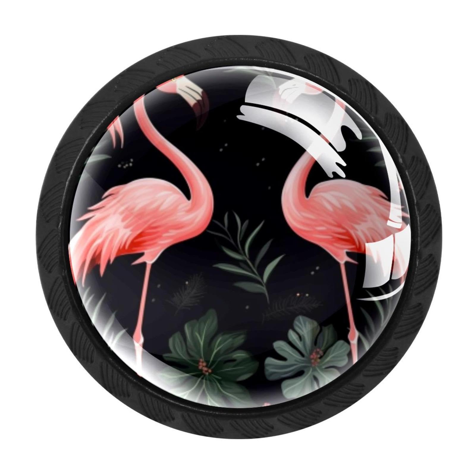 Chenzzzz Multicolored 16 4 Pieces Flamingo Rainforest Kitchen Cabinet Knobs Drawer Knobs Dresser Knobs Black Knobs Drawer Pulls Dresser Drawer Handles Knobs For Dresser Drawers
