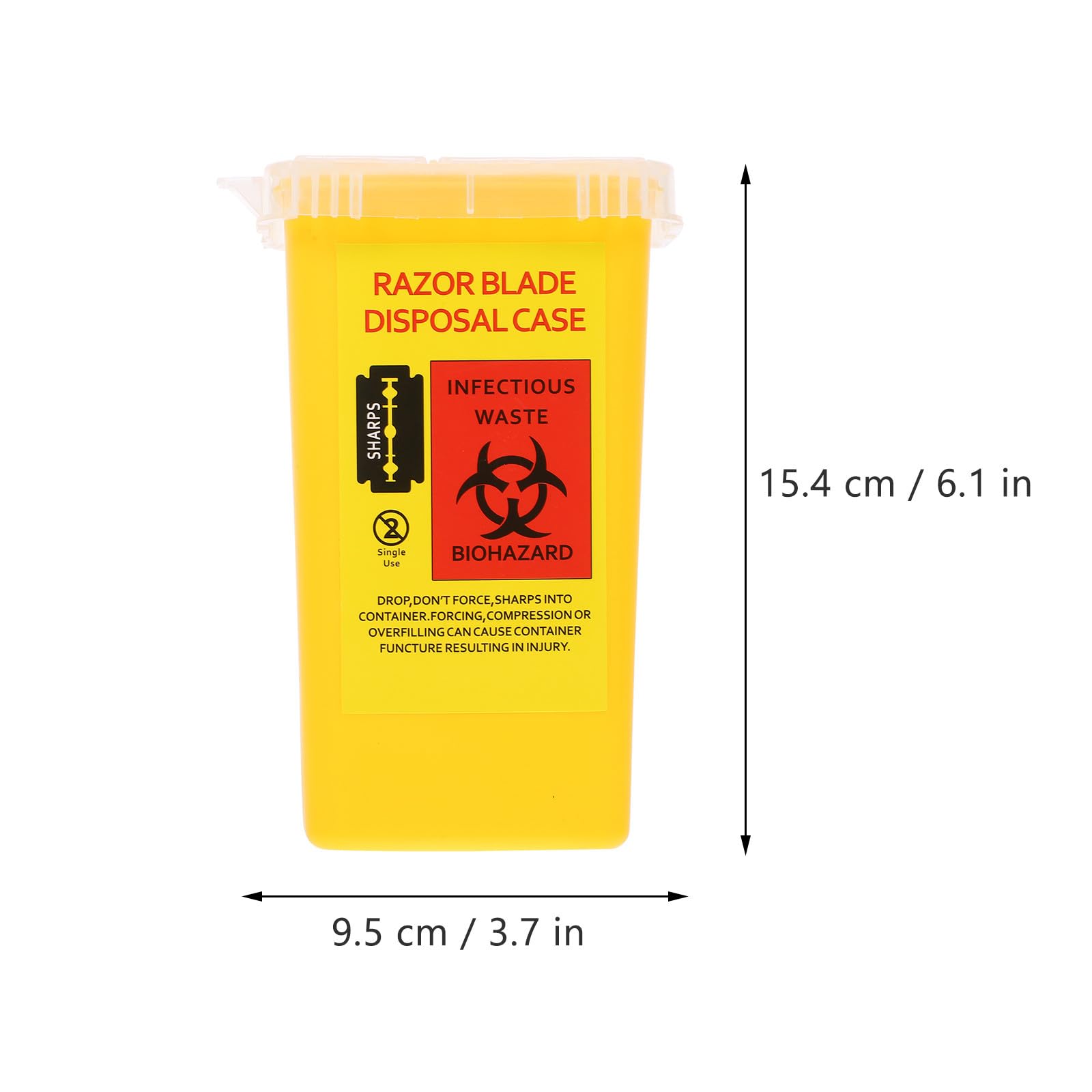 Scatola Porta Lame Usate in Plastica Abs Gialla per Smaltimento Sicuro