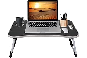Eat in Bed with Ease: Folding Lap Desk with Customizable Comfort