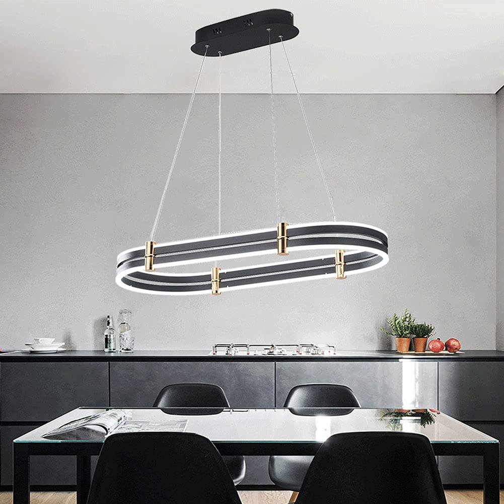 Buy Modern LED Chandelier,Oval Chandelier with Remote Control,31.5 inch