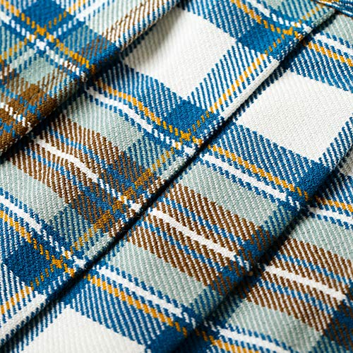 Womens 16.5 in Plaid Tartan Mini Kilt Skirt Blue Muted Stewart 14 US4