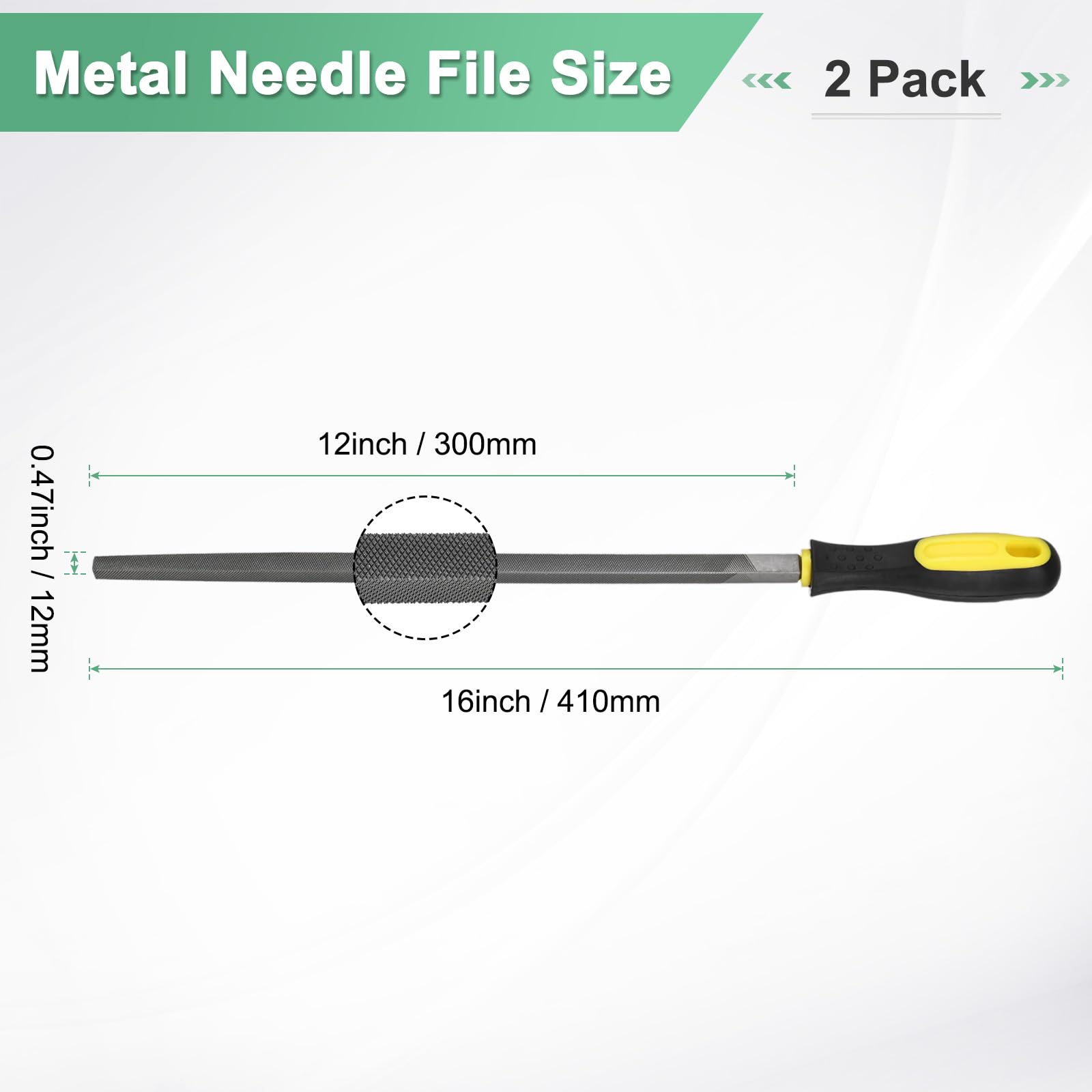 M METERXITY 2-Pack Square Metal File 12 Inch - Image 3