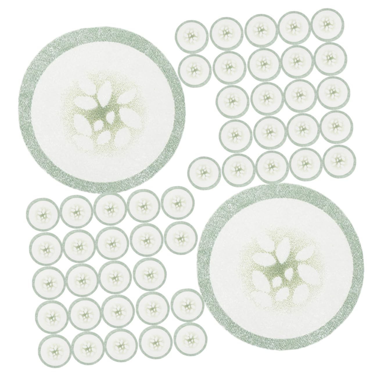 OSOLADY Eye Care Pads Cucumber 200pcs Non-woven Eye Patches for Travel Skincare