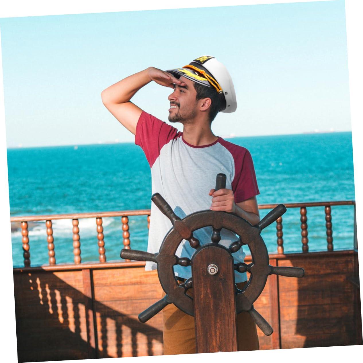 SHERCHPRY 3pezzi Cappello Da Marinaio Unisex Regolabile Accessorio Per Costume Da Per Feste e Cosplay Di Adulti Design Alla Moda e Versatile
