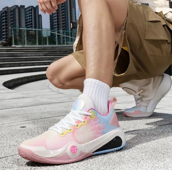 Buty do koszykówki unisex, antypoślizgowe, odporne na zużycie, amortyzujące, treningowe, oddychające, uprawiania sportów świeżym powietrzu Buty spacerowe