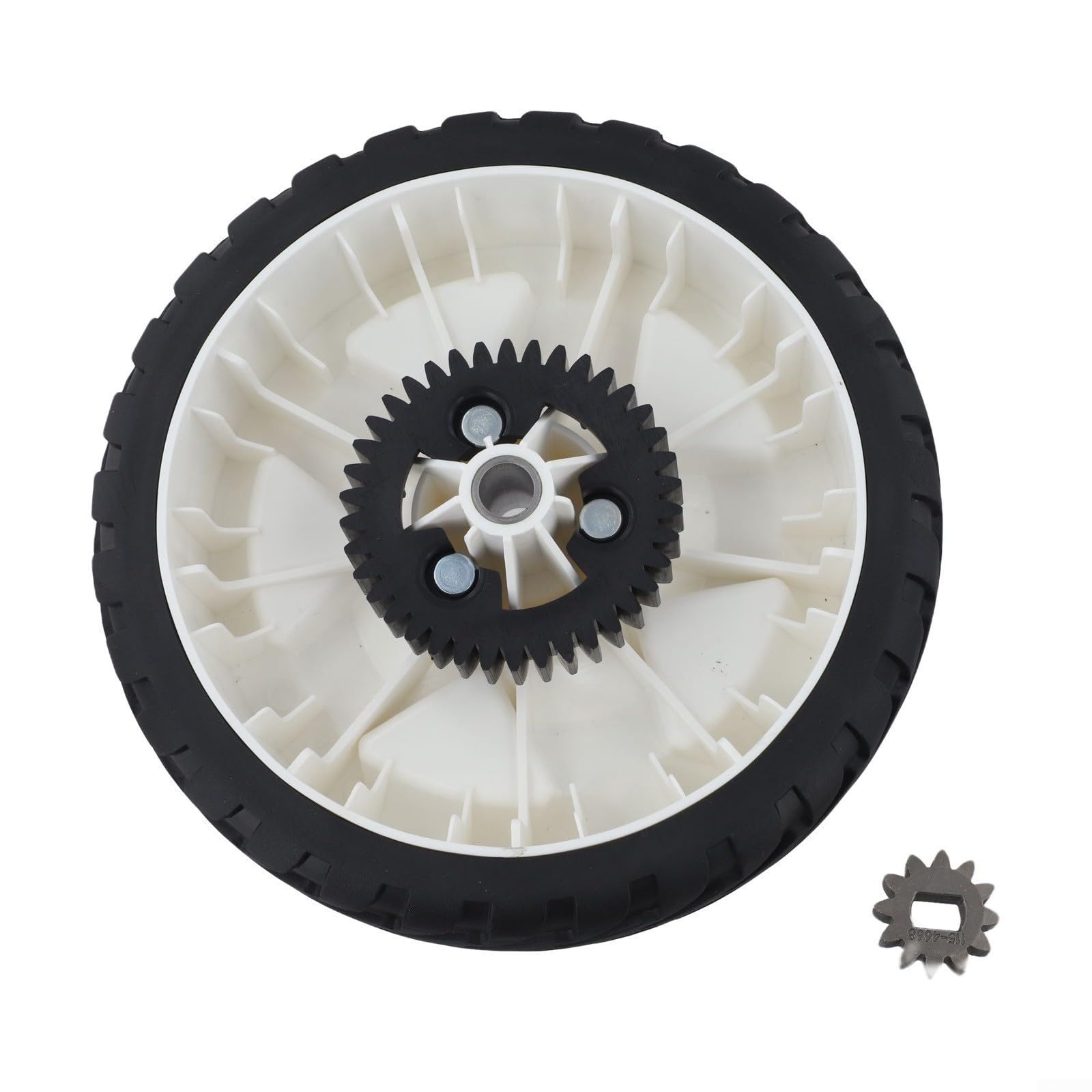 Kompatibel mit Toro Rasenmäher-Rad Ersatz-Set mit Kugellagern und Riemenscheiben für Recycler-Serie, ersetzt OEM-Teile 115-4695 138-3216 115-4668 (1 Stück)