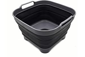 SAMMART 10L (2.64 gallon) Collapsible Dishpan with draining plug