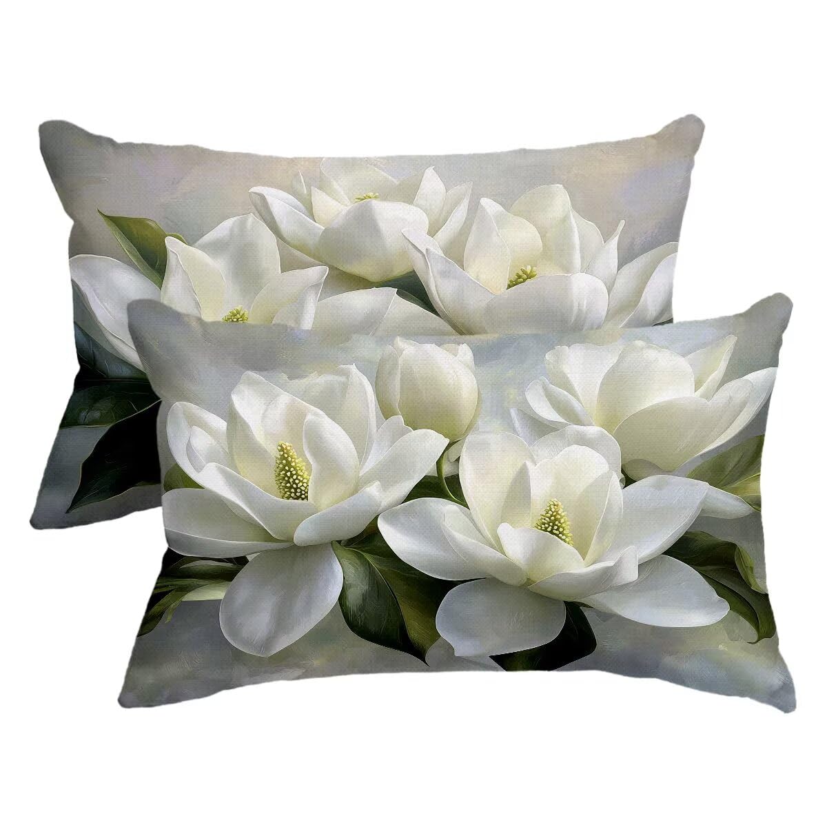 Housse coussin 50x80 exterieur impermeable lin taie oreiller rectangulaire canape decoratif