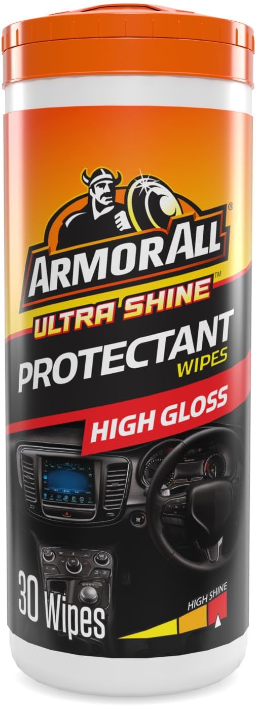 Armor All GAA36030EN Dashboard Wipes Gloss Finish 30 Wipes, Yellow
