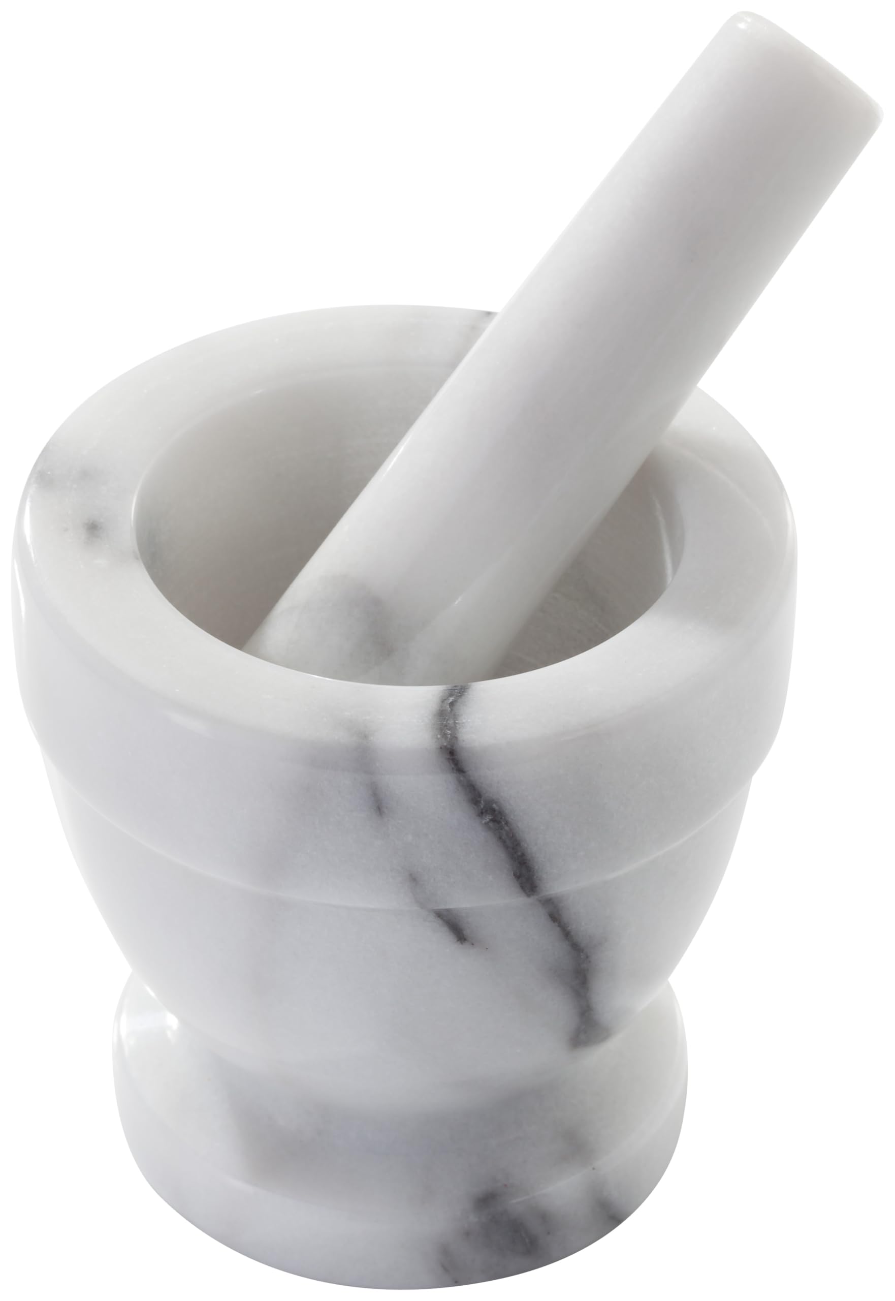 Horwood Polished White Marble 10cm 4"" Mortar & Pestle H356 Boxed