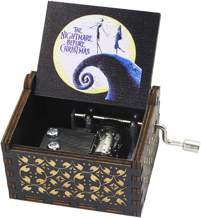 Nightmare Before Christmas Music Box, Halloween Day Gift for Daughter Son Wife Women Girlfriend Birthday Present Play This is Halloween