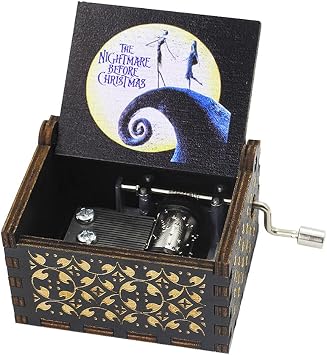 Nightmare Before Christmas Music Box, Halloween Day Gift for Daughter Son Wife Women Girlfriend Birthday Present Play This is Halloween