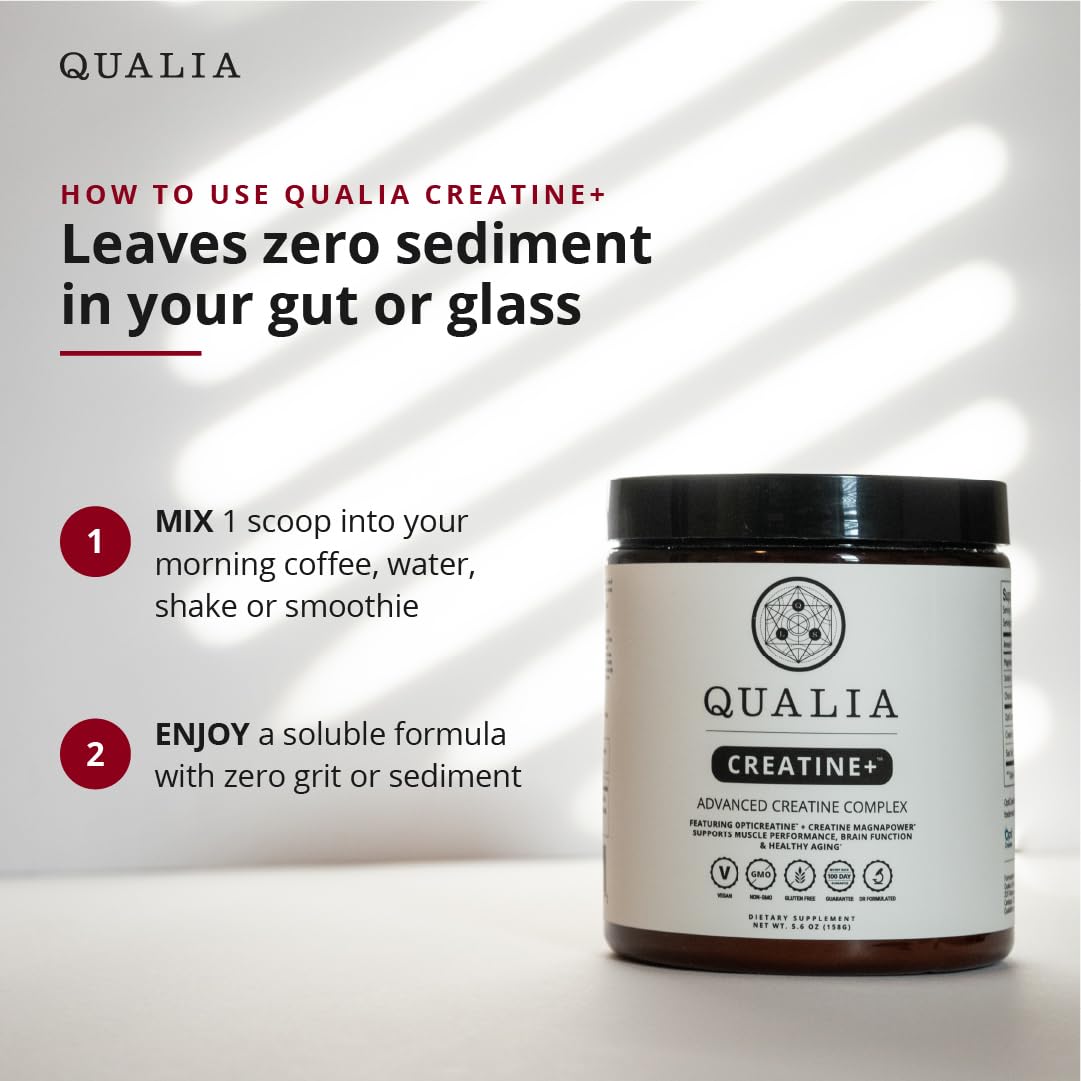 Qualia Creatine | Advanced Creatine Complex | 2 Sources + Magnesium | Optimized Absorption | Muscle Performance, Brain Function, & Healthy Aging (30 Servings) — Amazon image 5