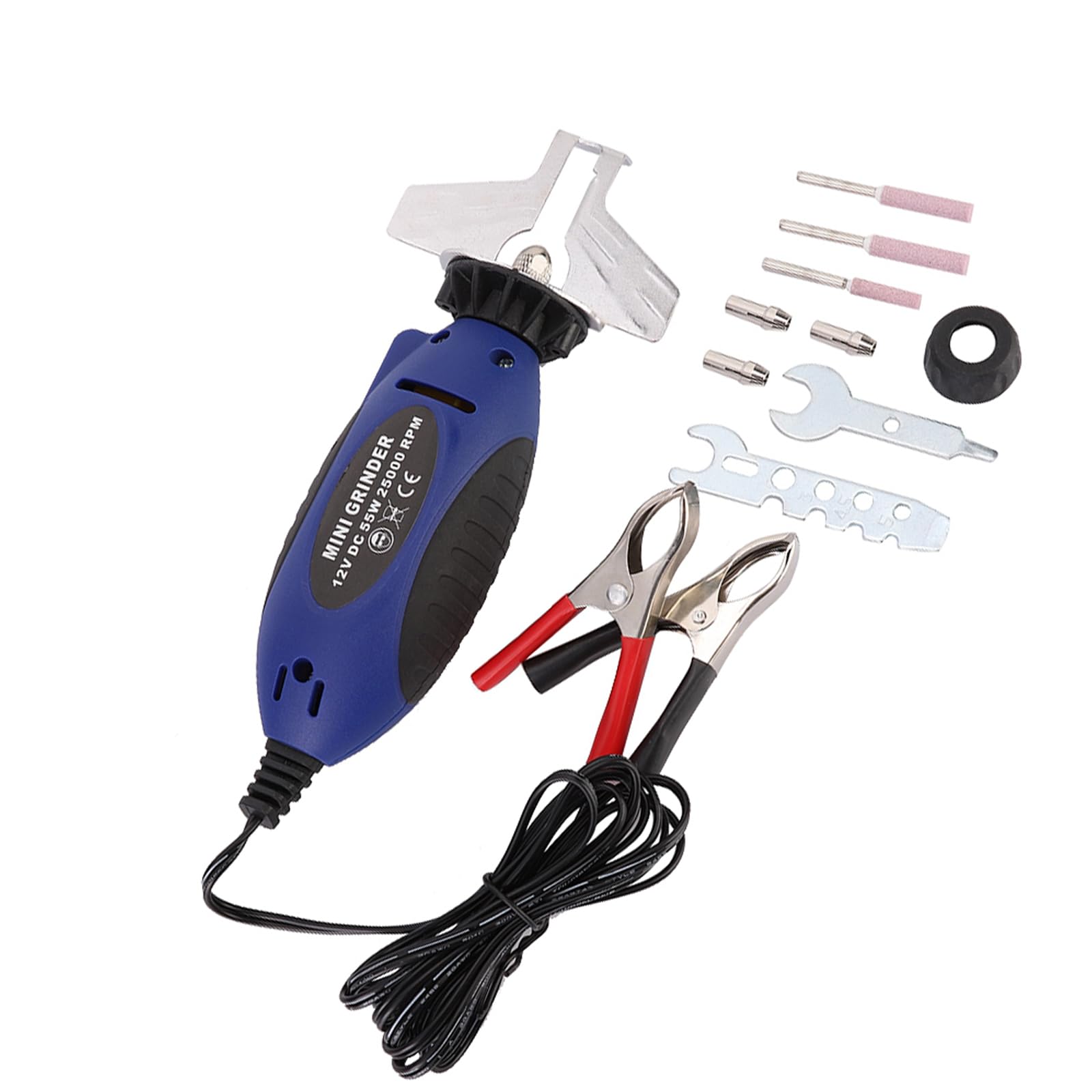 Affûteuse de tronçonneuse électrique, mini 12 V, kit universel de tronçonneuse, lime à tronçonneuse, meuleuse, meuleuse à 3 limes diamantées pour travailleurs de jardin