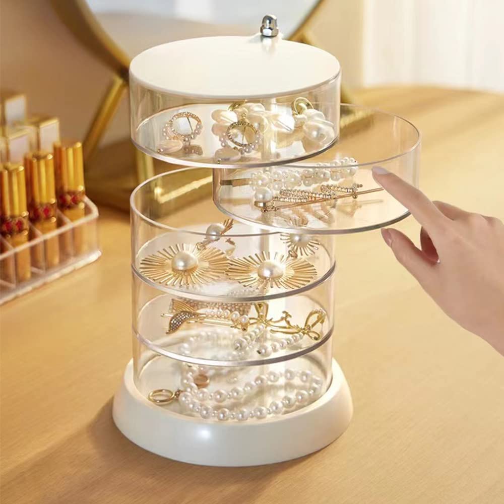 Amazon.com: MRPAPA Clear Rotable Box,5-Layer Jewelry Storage