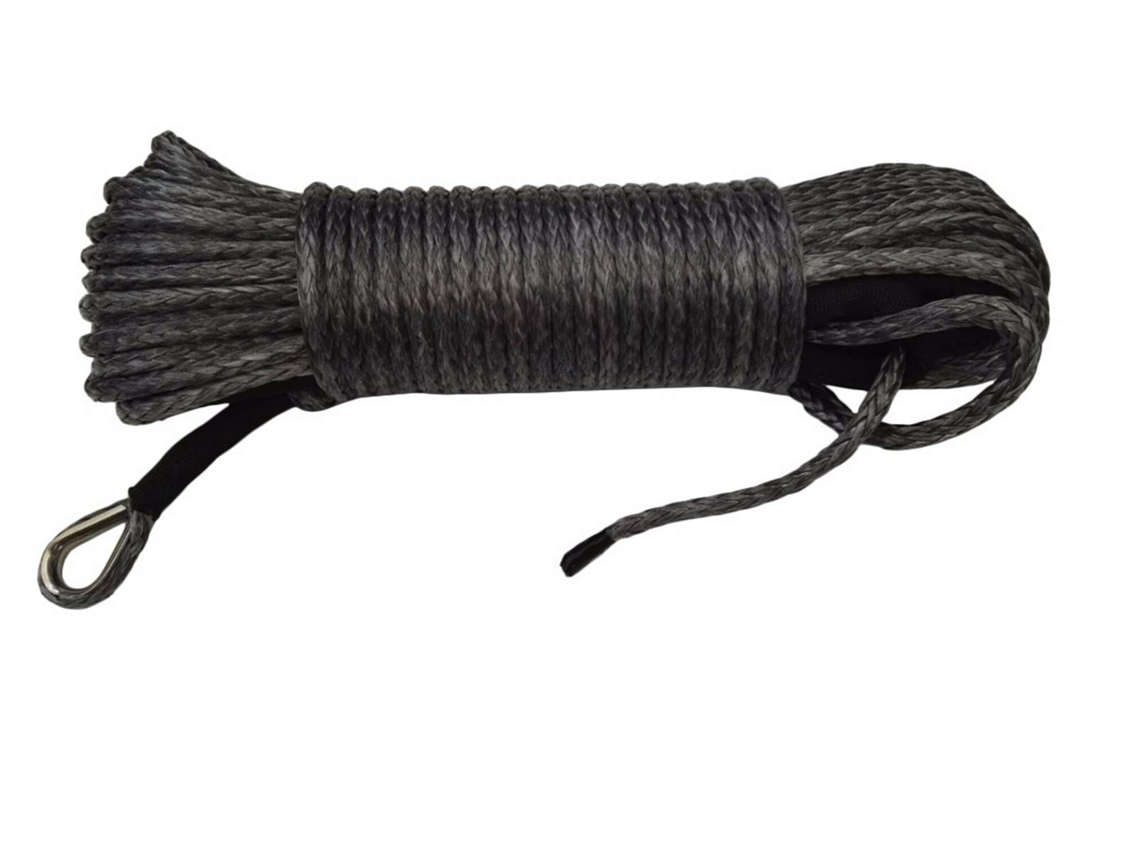 Winch Rope, Grey 6mm*30m Synthetic ATV Winch Rope, Off Road Rope,Boat Winch Cable,Synthetic Winch Cable