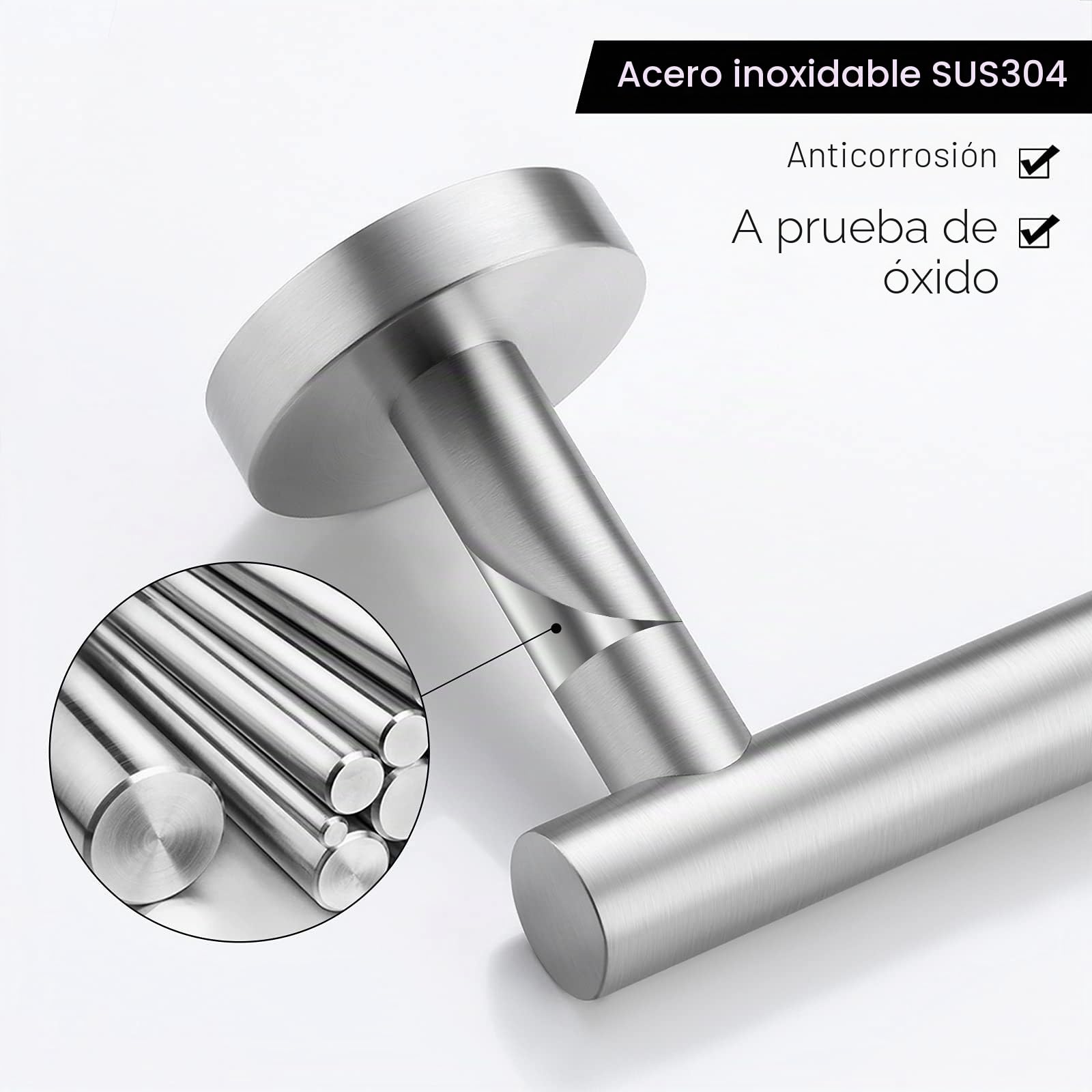 KES Toalleros de Baño Toallero Acero Inoxidable SUS304 90CM Toallero Barra Montaje en Pared, Acabado Cepillado, A2000S90DG-2