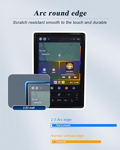 Miniatura 3 de BIBIBO Protector de pantalla para Ford Ranger 2024 2024 para Ford Ranger LARIATRaptor 2024, pantalla de navegación de 12 pulgadas, resistente a los