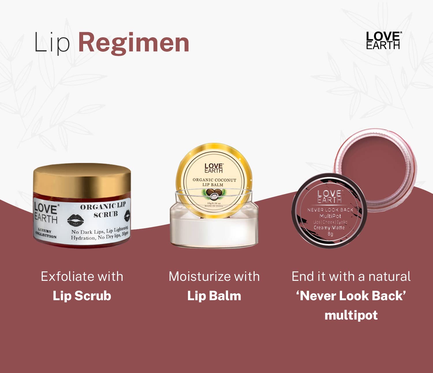 Love Earth Lip Tint & Cheek Tint Multipot-Never Look Back With Richness Of Essential Oils And Vitamin E For Lips, Eyelids & Cheeks, Matte Finish - Ruby Pink 4