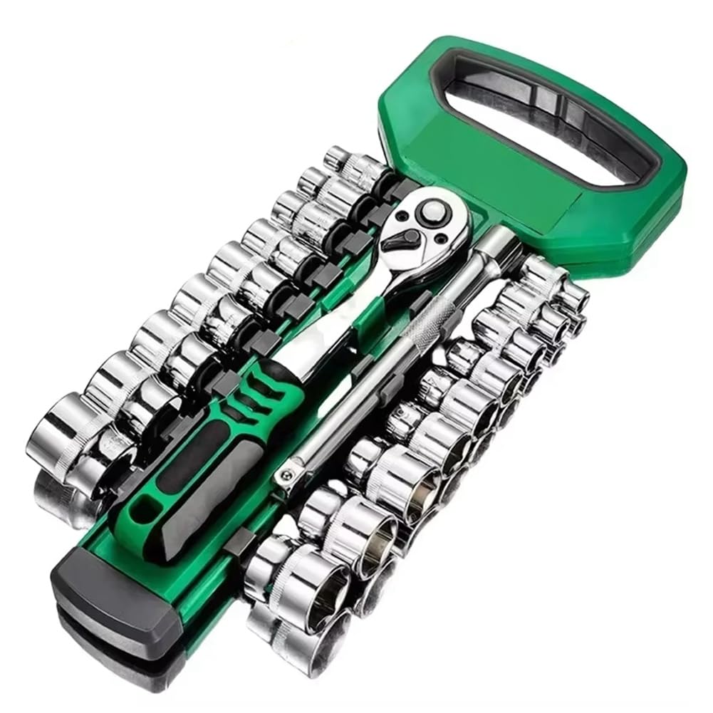 Zestaw kluczy nasadowych, narzędzia ręczne z grzechotką do naprawy samochodu, klucz 1 cm, trwały zestaw narzędzi mechanika samochodowego, niezbędna mechanika