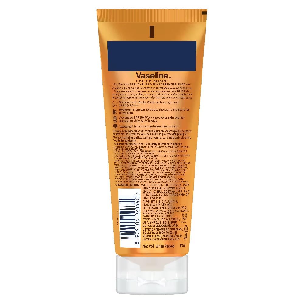 Vaselin'e Gluta-Hya Luminous Deffense Serum-Burst-Sunscreen SPF 50 PA+++ Sunscreen Lotion (175ml) by Sell n Ship - Image 2