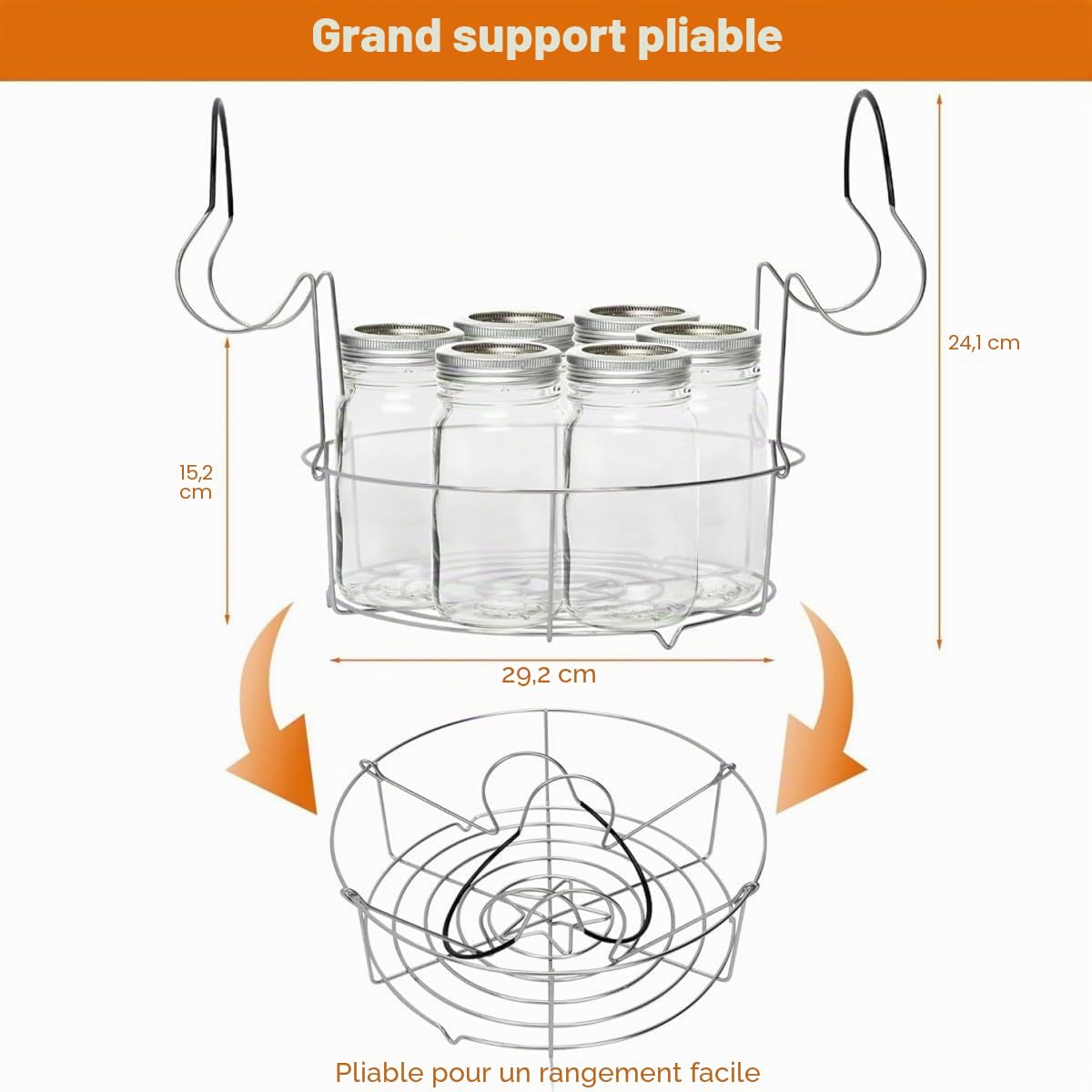 Marmite en acier inoxydable de 20l, kit de démarrage pour débutants avec support, pinces, lève-bocaux. Fonctionne sur toutes les cuisinières, y compris l'induction, le gaz (Bocs non inclus-vert)