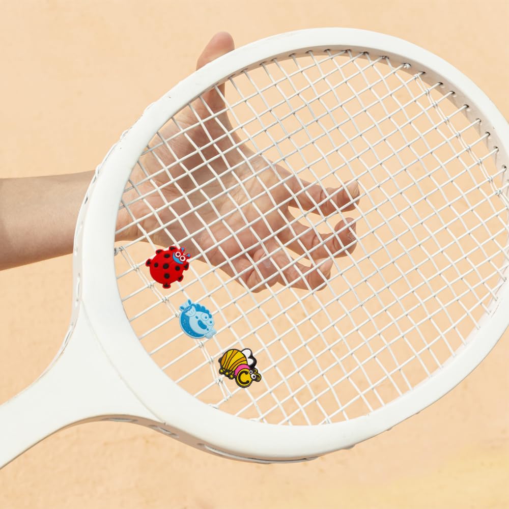 16 Pezzi Antivibrazione Tennis Bambini Ammortizzatori Racchetta Silicone Badminton Motivo Animali