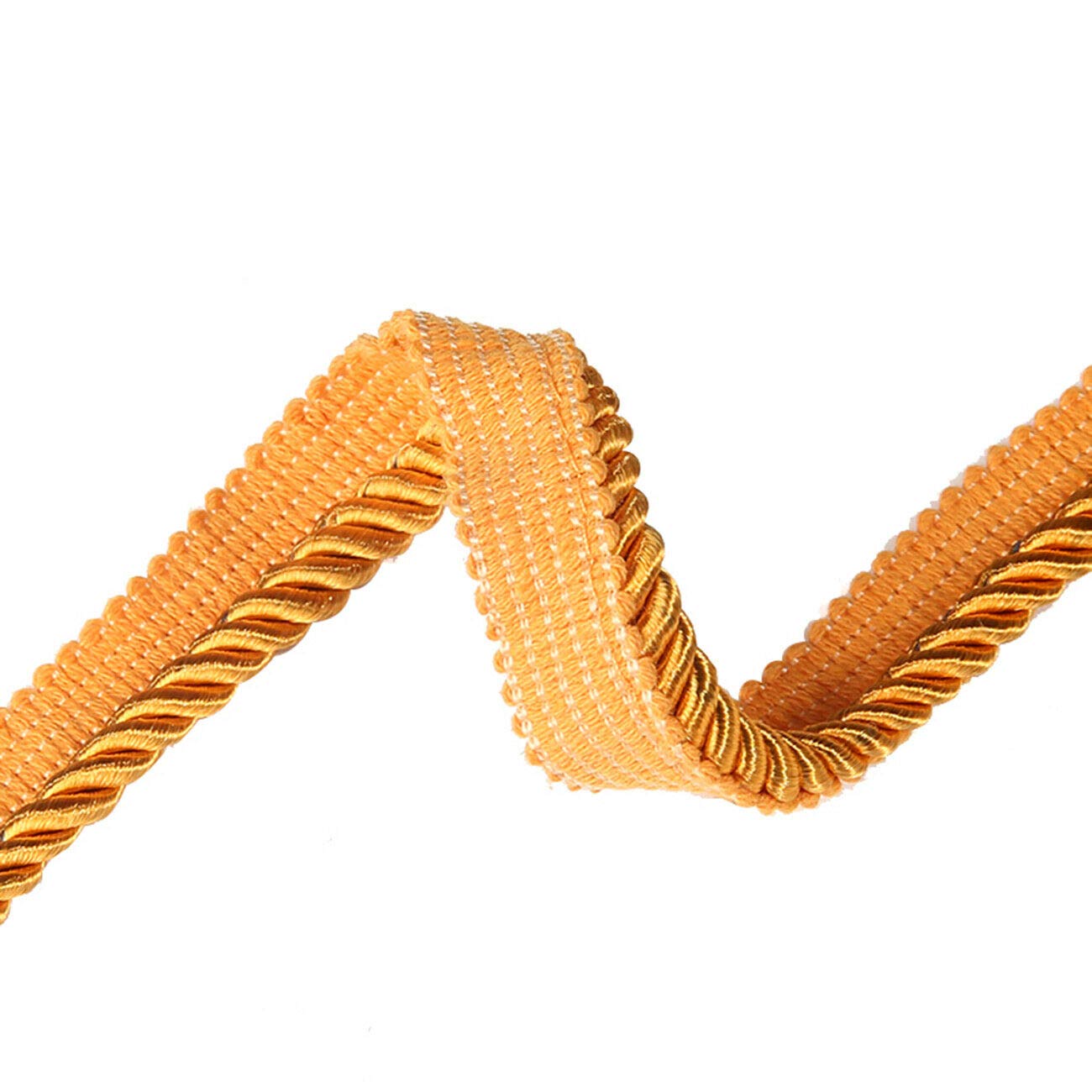 6mm Silky Barley Twist Cord Rope Braid 3 Ply & Matching 16mm Flanged Insertion Piping Furnishing Upholstery Crafts Trimming,36 Colors. High Strength, Neotrims. 5 Yards, Subdued Orange (Piping)