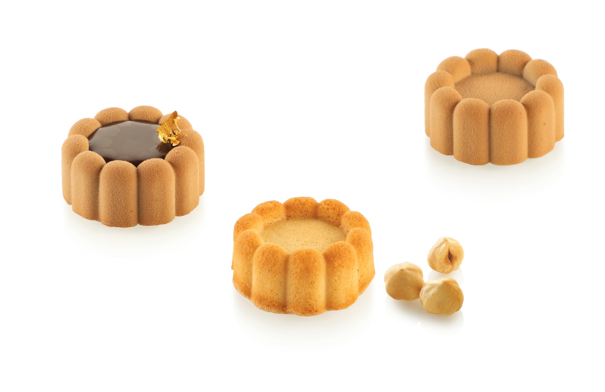 silikomart Stampi in Silicone per Dolci – Charlotte XS 16 - ⌀38 H 18 MM - Accessori Professionali per Natale e Pasticceria - Stampini Monoporzione per Dolci Forno