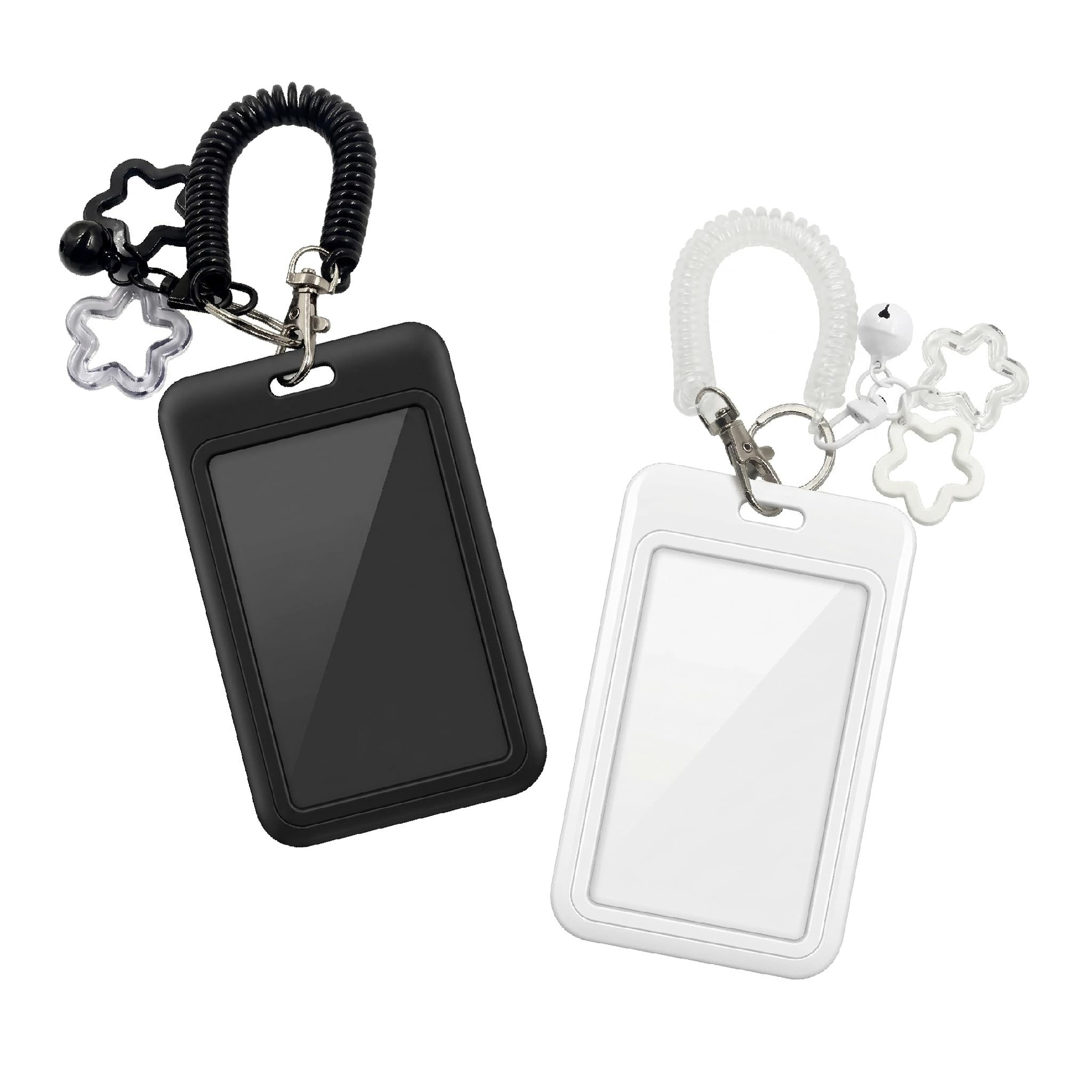 XURISON Photocard Holder Keychain, Pack of 2 with Star&Bell for K-pop Cards