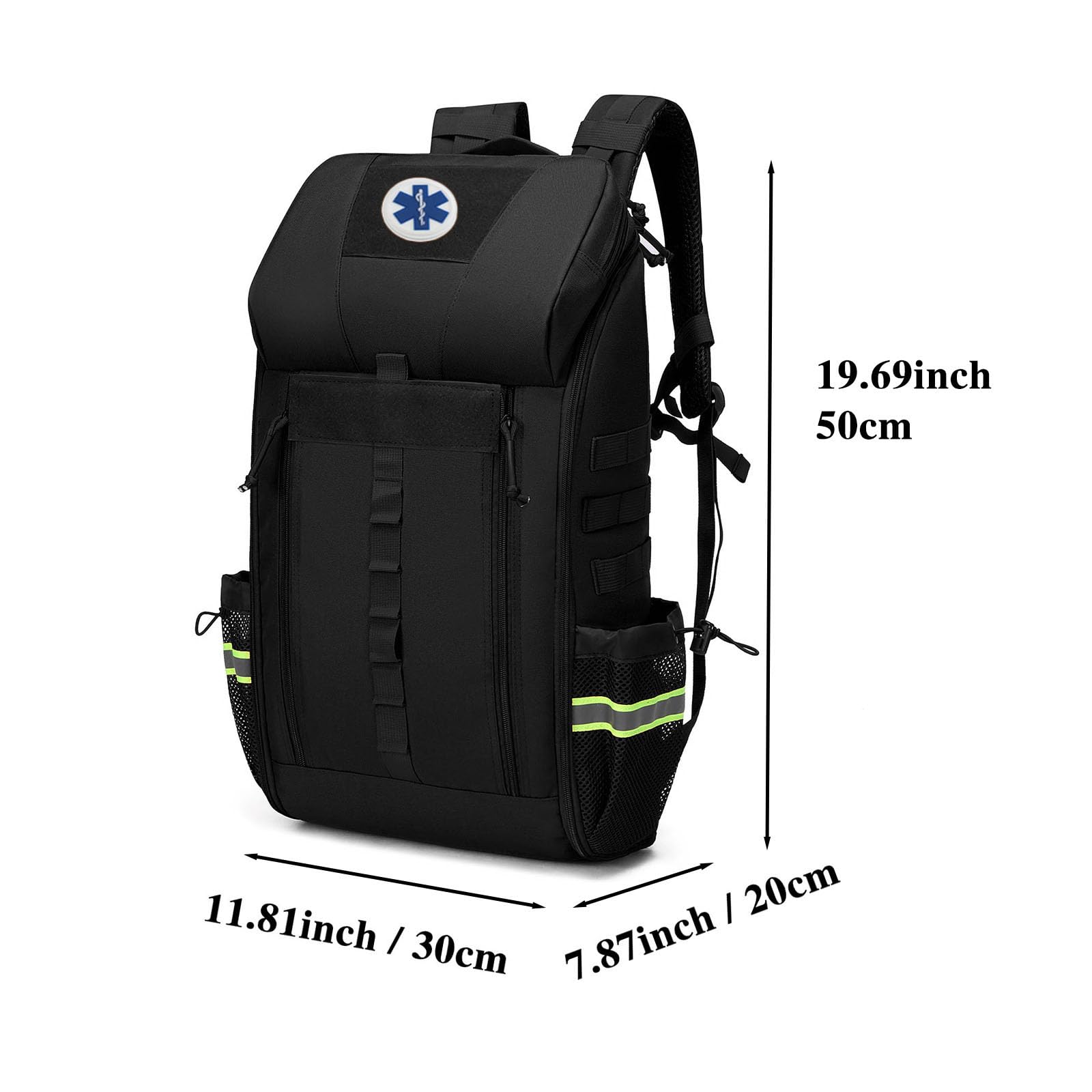 Mochila de emergencia vacía, Bolsa de primeros auxilios grande, Mochila de rescate para bomberos Búsqueda y RescueTools, Para el hogar y el trabajo, senderismo, campamento.