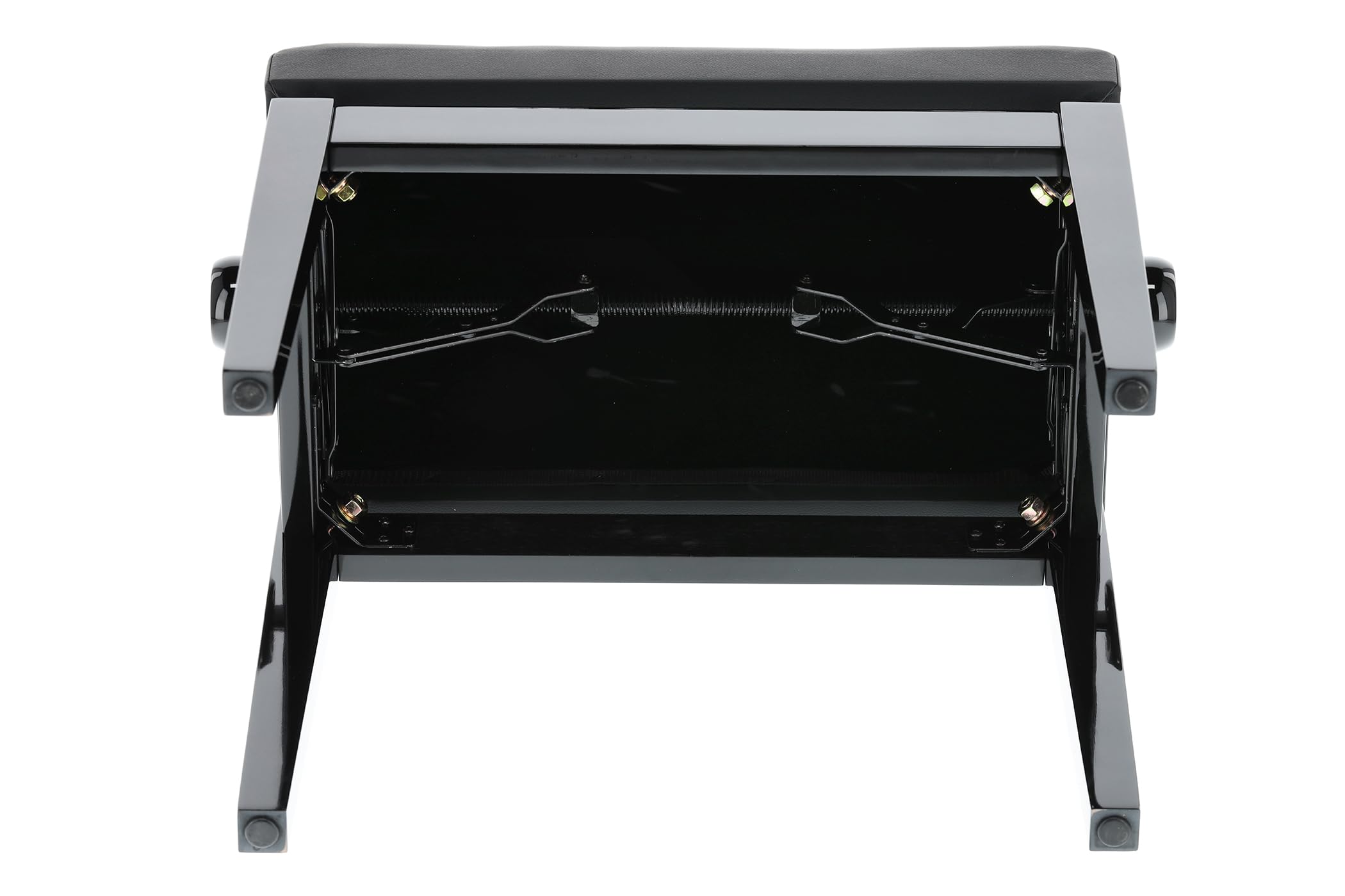 Title: GEWA Pianobank Delux (legno massiccio, carico di rottura di 2 tonnellate, seduta di 52x30 cm, preciso meccanismo a forbice, altezza da 48 a 57 cm, rivestimento in similpelle), nero lucido