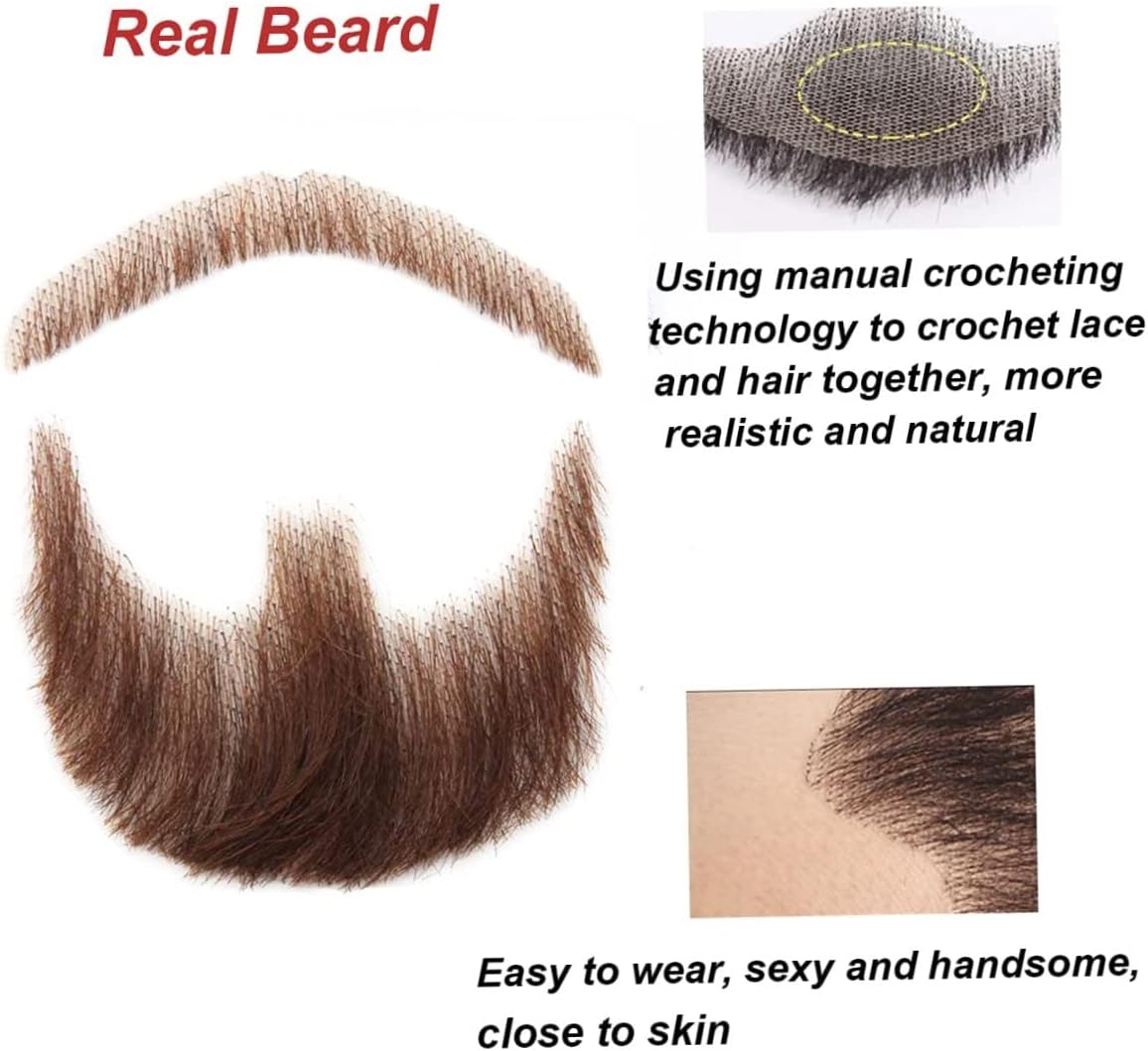 Buy Domccy Artificial Beard,Artificial Mustache Face Beard for Adults