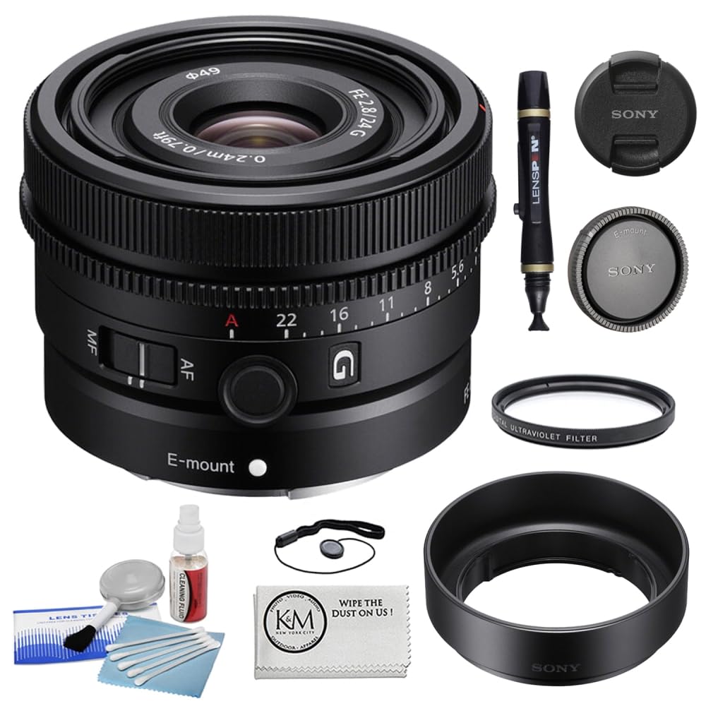 Amazon.com : Sony FE 24mm f/2.8 G Lens + 49mm UV Filter + 5-Piece