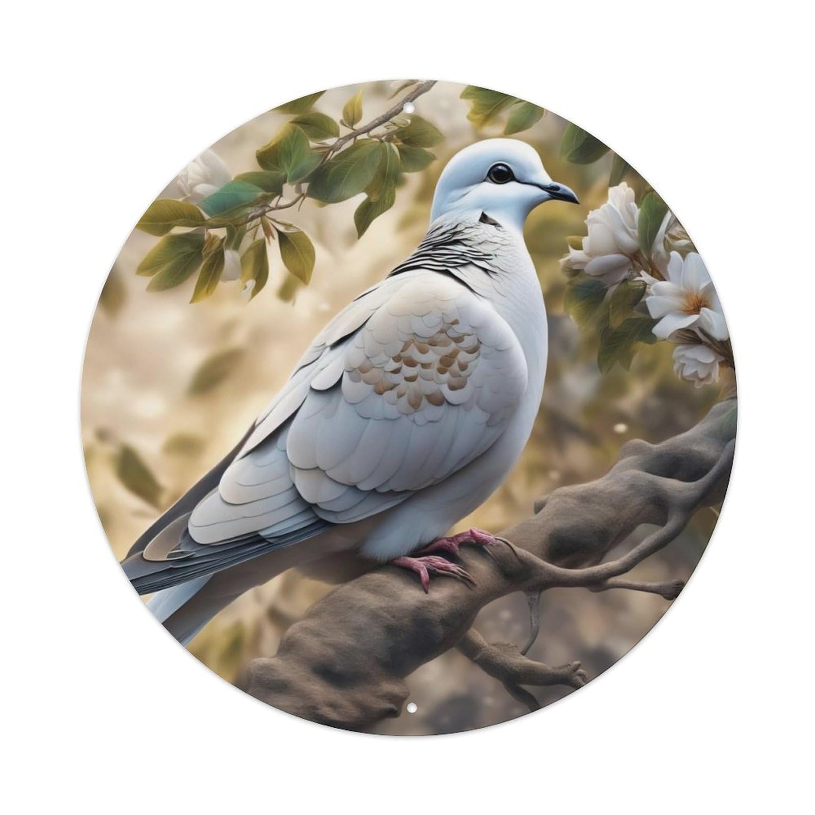 Animal Artwork Lonely Pigeon Vintage Metal Tin Sign Plaque Wall Decor for Cafe, Club Bar, Office, Garden Metal Poster 8x8Inch