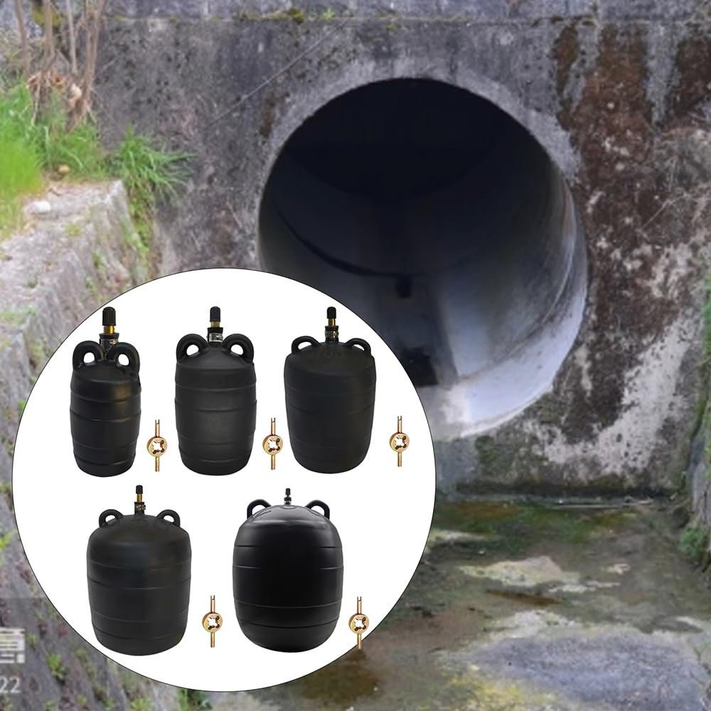 Tapón de tubería bolsa drenaje goma inflable - prueba alcantarillado for tuberías DN50-DN200 Presión y sellado plomería(DN150 Set)