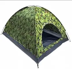Barraca de Camping Camuflada p/ 2 Pessoas Praia Acampamento Rave Viagem Trilha Tamanho Família c/Mosqueteiro e Bolsa