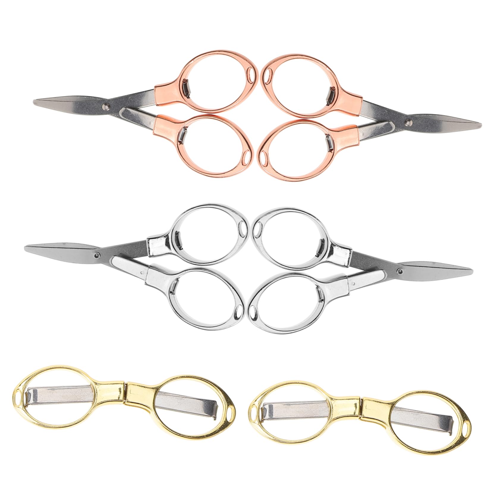 Uonlytech 4 Sätze Tragbare Schere Stoffschere Nähen Schere Allzweck Mini-schere Schere Für Die Schule Reisen Kleine Sicherheitsschere Pflegeschere Nickel-chrom-legierter Stahl 6 Stück * 4