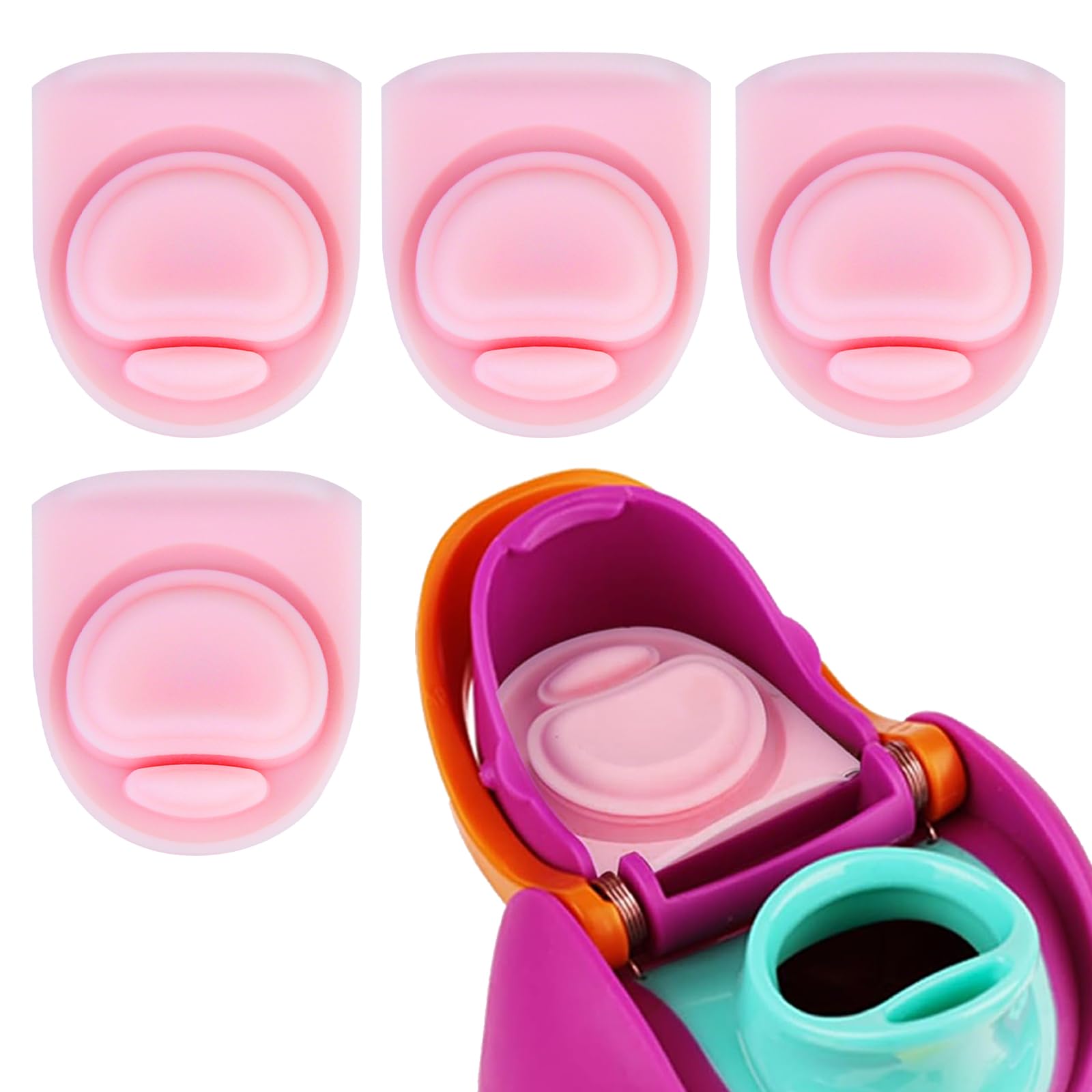 BMSQOFD 4pcs Replacement Rubber Stopper Seal Compatible with Owala FreeSip 24oz 32oz,Water Bottle Lid Cap Silicone Seal Parts for Owala 16/19/24/32/40oz Spout Gasket Mouthpiece Piece Accessories KT4 — image 1