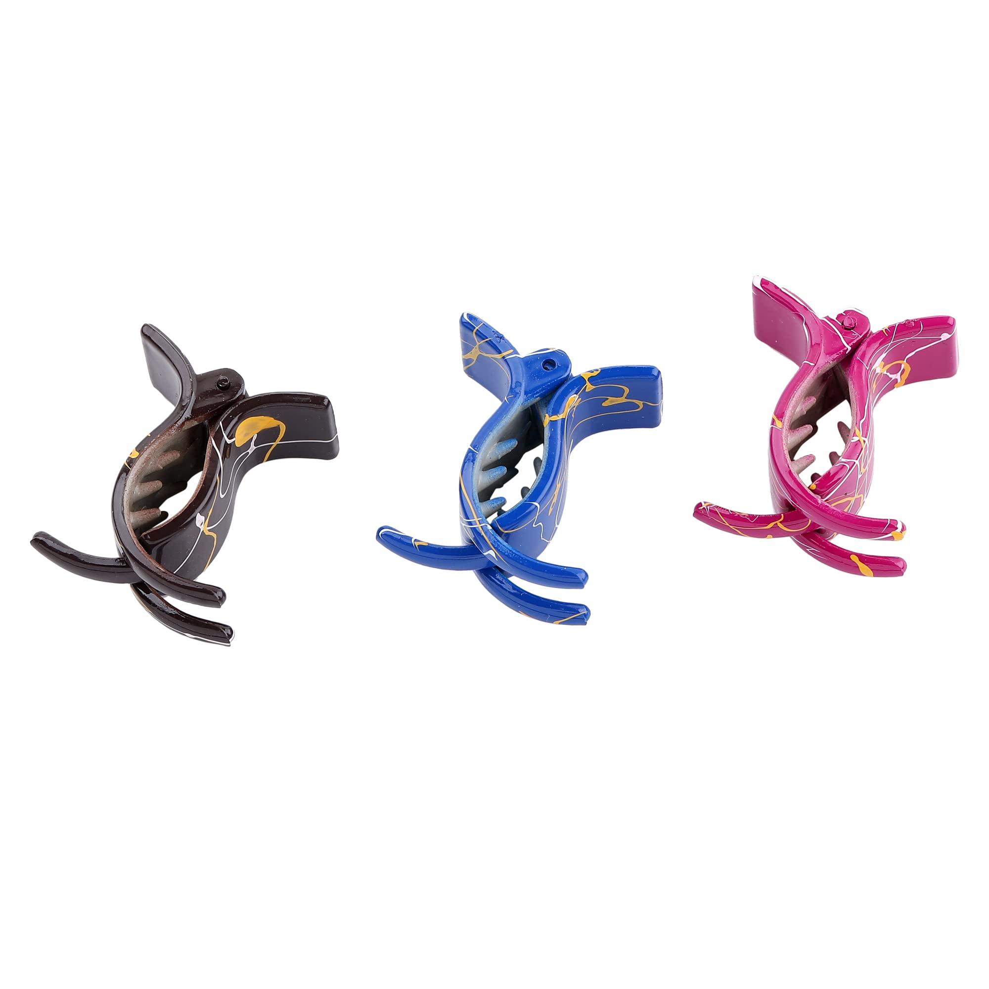 Estele Multicolor Plastic No Slip Tight Grip Hair Clutchers for Womens/girls (Pack of 3) (B0B51ZWCSH) Amazon Price History, Amazon Price Tracker