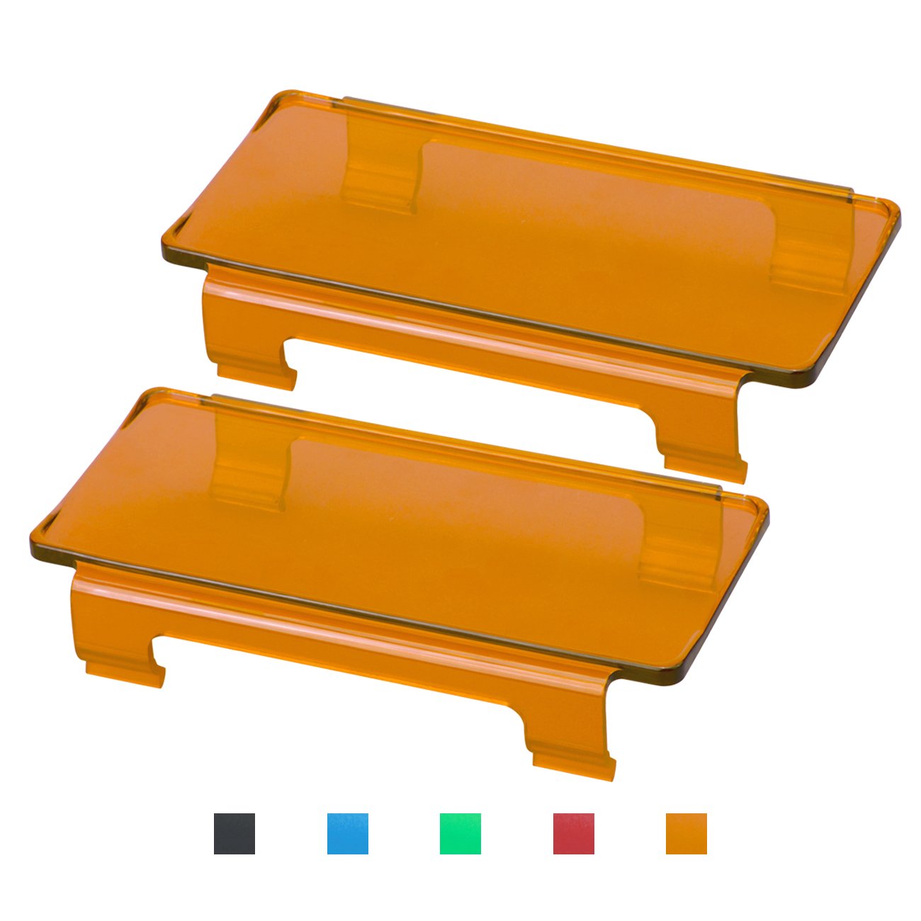 Auto Power Plus Amber Led Light Bar Cover, 2 Pcs 6 Inch Amber Dual Row Led Fog Tail Light Bar Lens Protective Cover Kits for Off Road Jeep Wrangler Trucks ATV