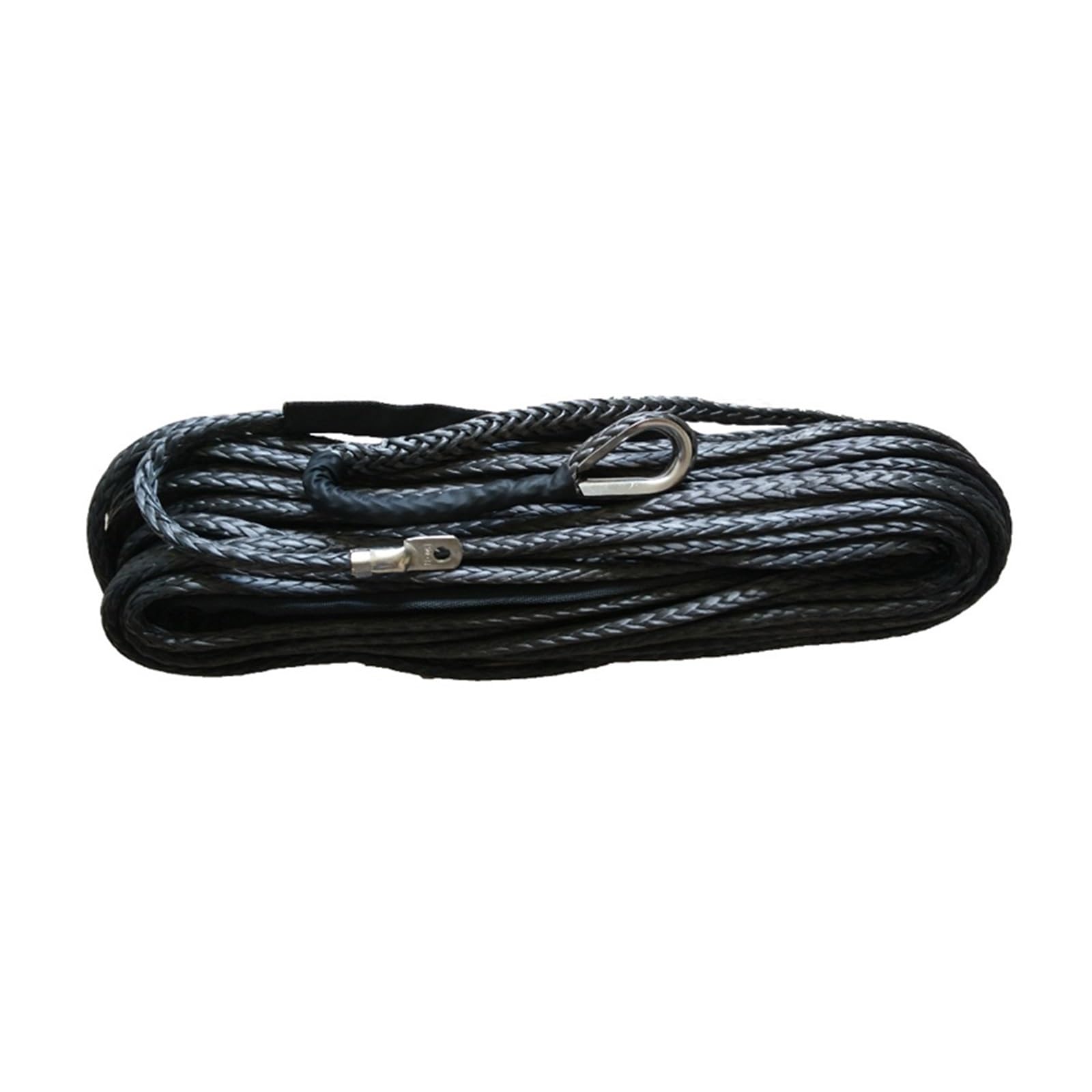 Lina wyciągarki, Przekładnia ratunkowa 4X4 Syntetyczna lina wyciągarki 8 mm x 30 m do holowania lub jazdy w terenie(Grey)
