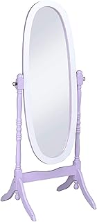 ORE International N4001-PURP/WH Oval Cheval Standing Mirror, Purple/White