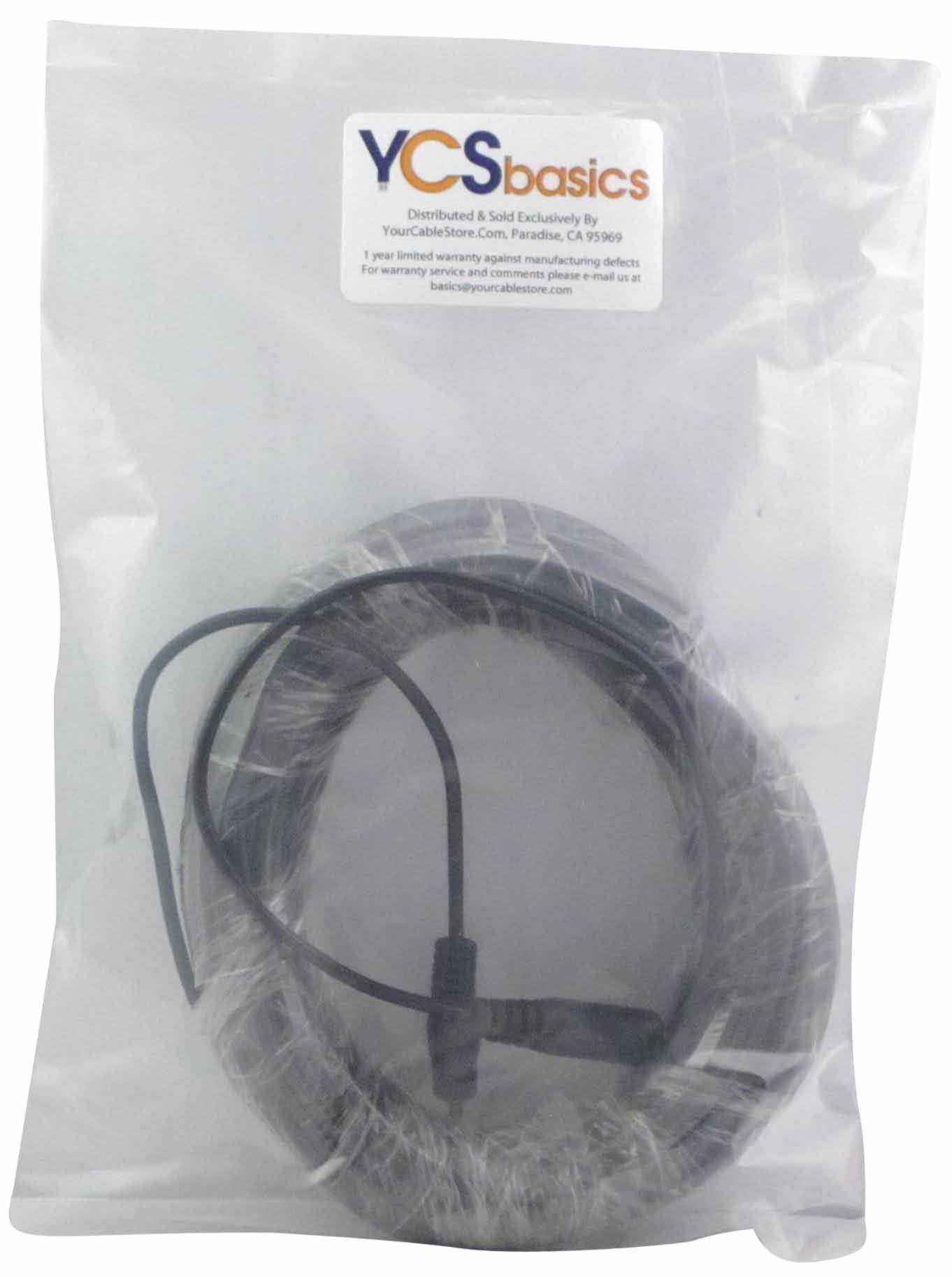 YCS Basics Kabel AUX 75 stóp 3,5 mm stereo, zestaw słuchawkowy, kabel przedłużający wejście audio
